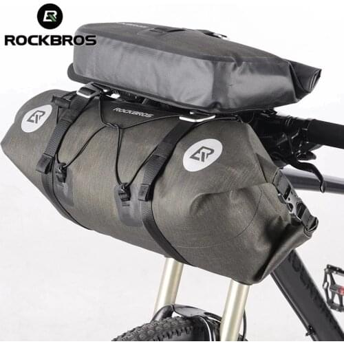 ROCKBROS Big Capacity MTB Cycling Handlebar Bags Waterproof Bicycle Front Tube Bags Front Frame Trunk Pannier Bike Accessories