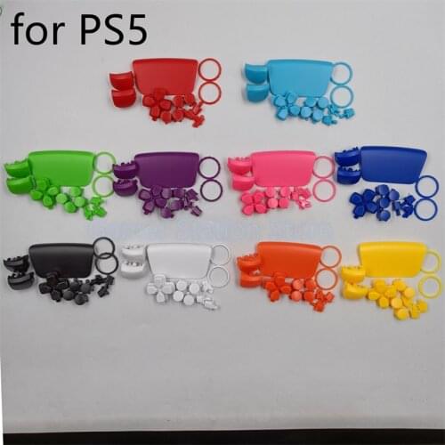 For PS5 Controller Replacement DIY Gamepad Parts Joystick Ring Touch Pad Cover L1 R1 Trigger Button D-pad Buttons Accessories