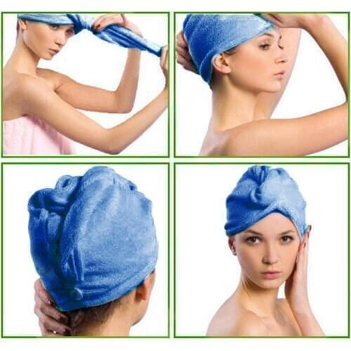 Women Shampoo Quick Magic Dryer Microfiber Hair Quick Dry Towel Wrap Bath Hat Shower Cap Scrub Cleaning Tool Bathroom Products