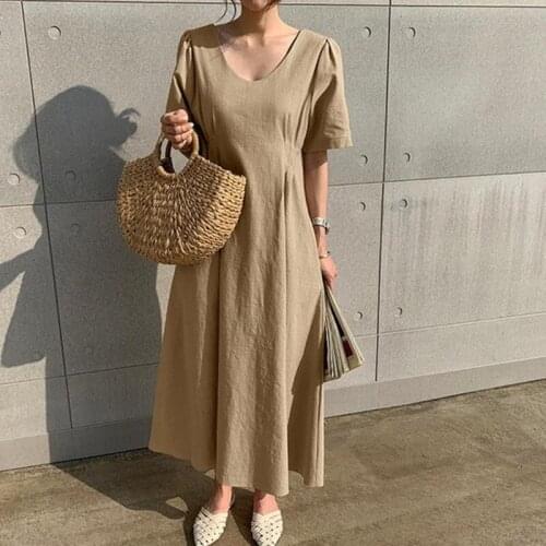 2021 Summer Temperament Womens Collage Cotton Short Sleeve O-Neck A-line Dress Ladyies Fashion Clothing Casual Black Dresses