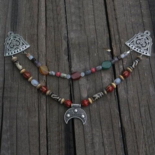 1pcs Dropshipping Slavic Jewelry Making For Women Pendant, Ethnic Tribal Viking Kette Brooch Buckle Lunula Jewelry For Cool Men