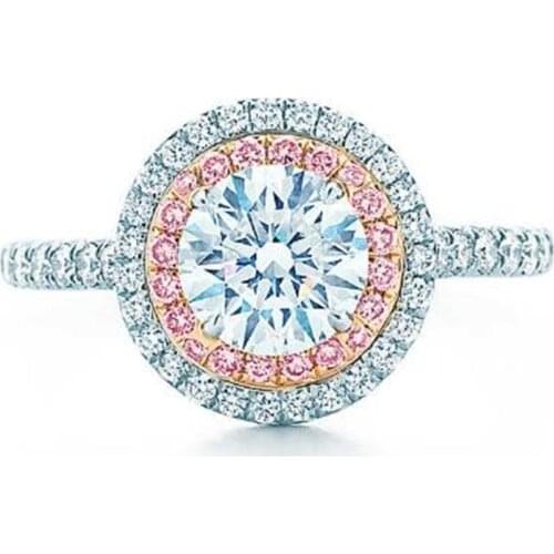 2ct Center 8mm Round Halo Engagement Ring for women, 925 Sterling Silver Lab Grown Diamond Ring