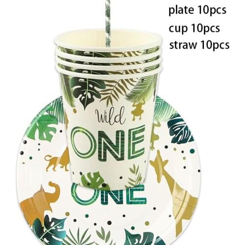 30pcs Wild One Birthday Party Balloons Jungle Safari Party Forest Decoration Kids First Birthday Safari Jungle Party Supplies