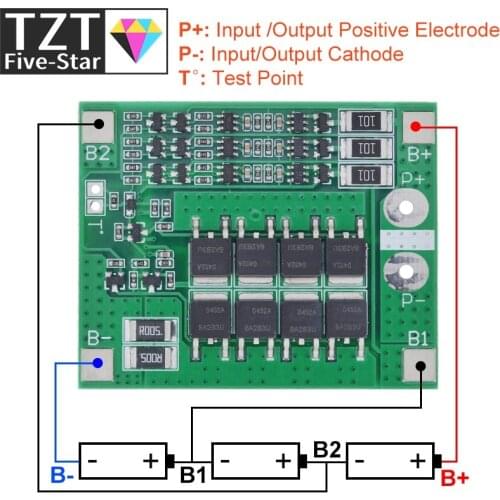 3S 25A Li-ion 18650 BMS PCM Battery Protection Board BMS PCM With Balance For li-ion Lipo Battery Cell Pack Module DIY