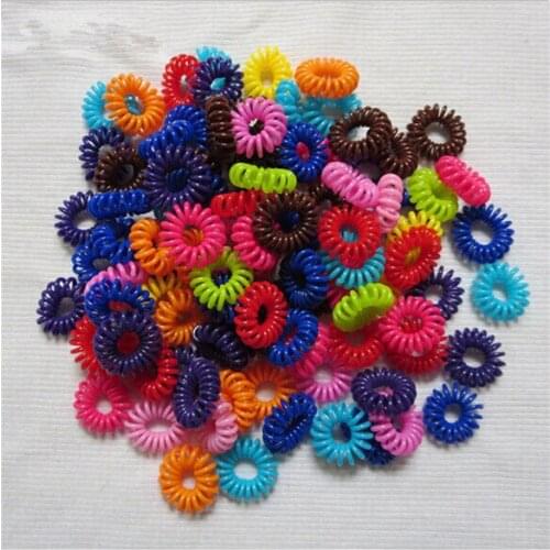 5pcs Hair Styling Tools Plastic Hair Braider Head Colorful Rope Spiral Shape Hair Ties Telephone Wire Accessories