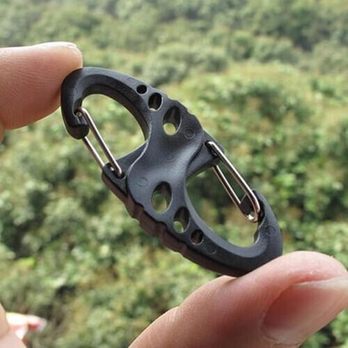 5 Pcs Outdoor Climbing Carabiner Gear Snap Spring Hook Survival Keychain Portable Hollow S-Ring Clips Buckle Camping Equipments