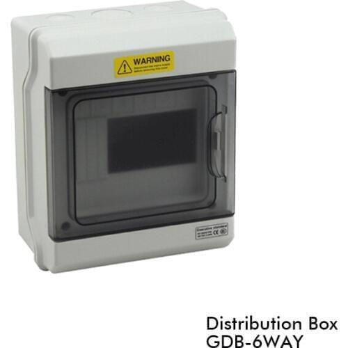 6 way mini circuit breaker box waterproof dustproof distribution box PC Body and PC cover Light box with Copper terminal block