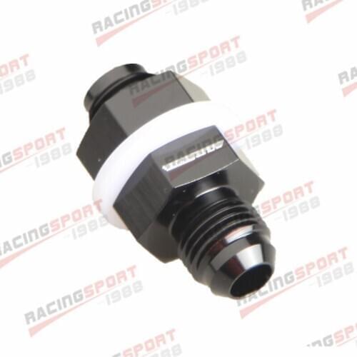 6AN AN6 AN-6 Fuel Cell / Tank Adapter Bulkhead Fitting Black