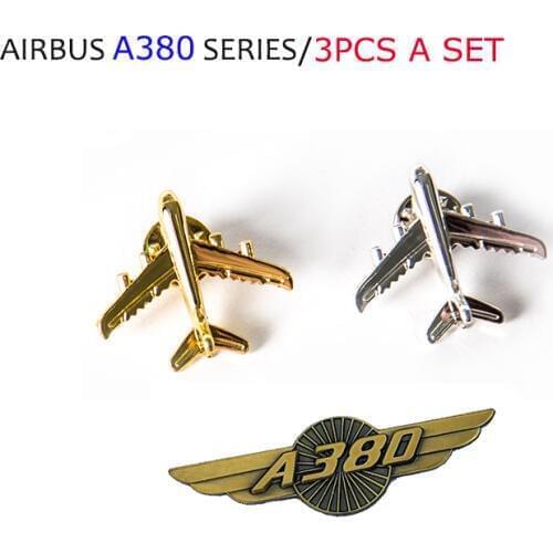 AIRBUS A380 badge /Mini Badge Medal Gold Plane Shape Special Personal Gift for Filght Crew Pilot Airman Aviation Lover