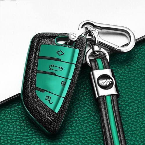 TPU Leather grain Car Key Case Cover For BMW X1 X3 X5 X6 Series 1 2 5 7 F15 F16 E53 E70 E39 F10 F30 F48 F39 G30 G11 Accessories
