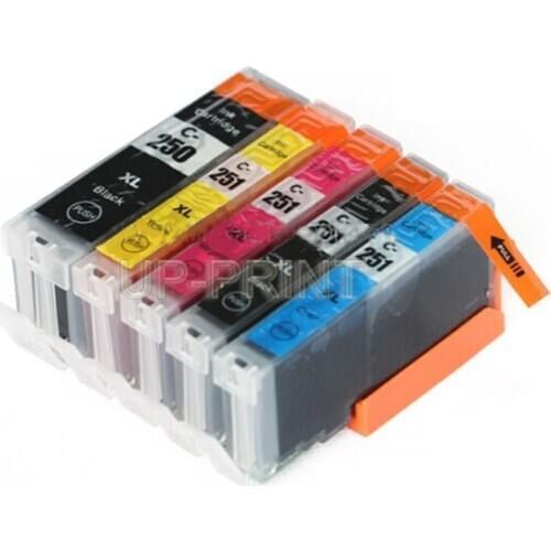 UP 5pcs PGI 250 CLI 251 ink cartridge compatible For canon PIXMA MG5420 MG5422 MG5520 MG5522 MG6420 IP7220 MX722 MX922 IX6820