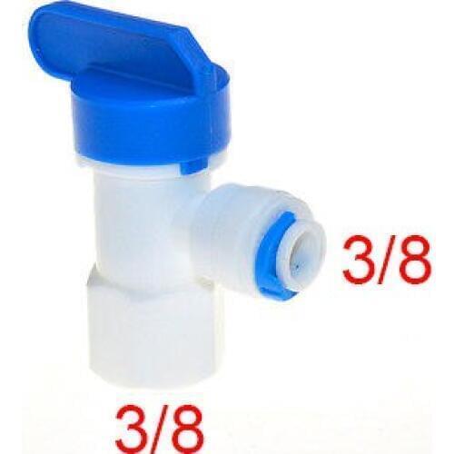 Water Filter Parts Elbow 3/8 Female 3/8 Tank Ball Valve for Tube Quick Connect