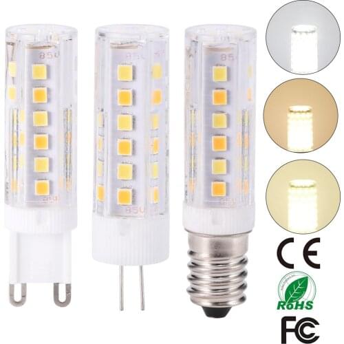 G4 G9 E14 LED Bulb 5W Three Changing Color Corn Bulb 2835SMD 40LEDs Dimmable Candle Lamp Home Decor Indoor Lighting bombilla D30