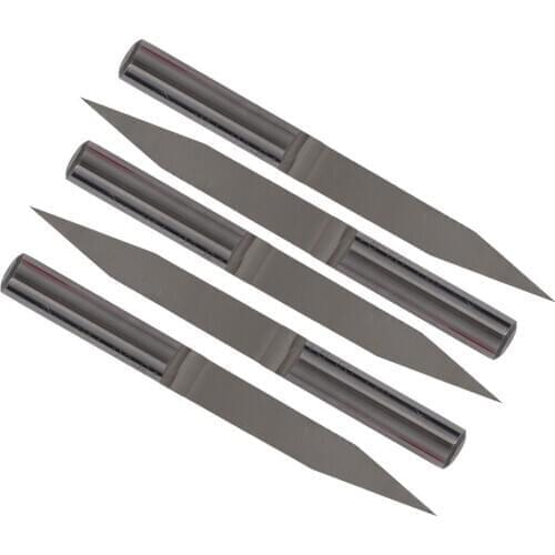 0.1mm Slivery Alloy Engraving Bits 0.4cm Shank Diameter CNC Tool Pack Of 5