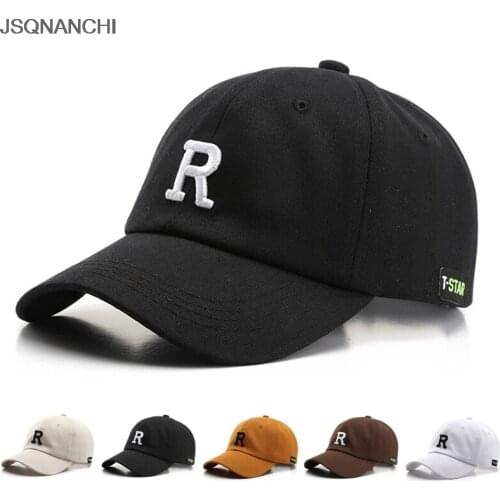 Cotton Baseball Cap For Men And Women Fashion Letter R Embroidered Hat 2021 Summer Sun Caps Casual Snapback Hats Unisex