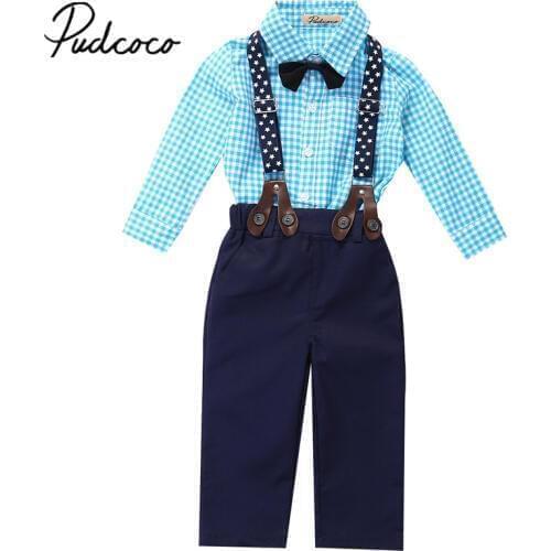 Citgeett 2Pcs Newborn Infant Baby Boys Gentleman Clothes Shirt Tops Pants Outfits Set Clothes 0-24M SS