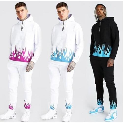 Mens suits 2 Pieces Sets Tracksuit Men Hooded Sweatshirt+Pants Pullover Hoodie Sportwear Suit Hombre Casual Clothes