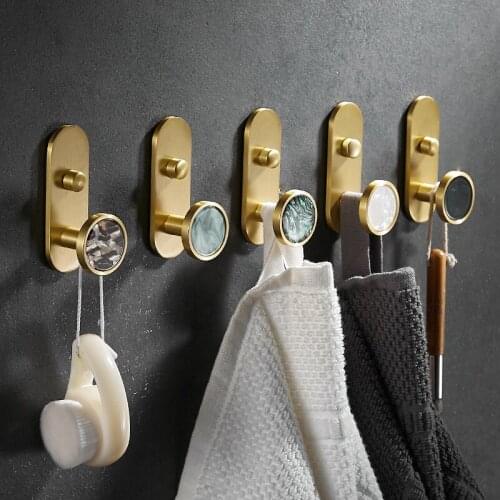 Bathroom Perforation-free Clothes Hooks Clothes Hooks Wall Hangings Home Entrance Hallway Coat Hooks Creative Single Coat Hooks