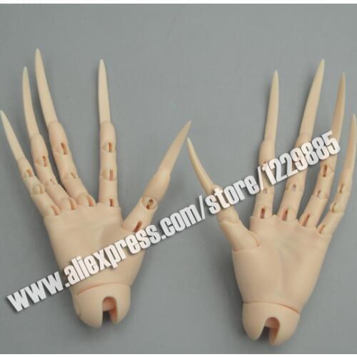 HeHeBJD extra long nais hands jointed hands fantasy devil hands zombie vampire bjd dolls free shipping fit SID body