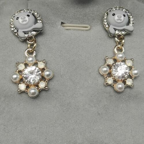 Fashion Flower Pearl Doll Earrings suit Reborn Doll BJD 1/3 1/4 1/6 Baby Looks Real Women Jewellery For Doll Accessory