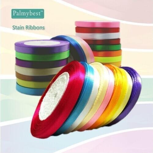 6mm Width Satin Ribbon 52 Kinds Color Single-sided Ribbons for Wedding Decor Gift Packaging DIY Crafts & Sewing Accessories