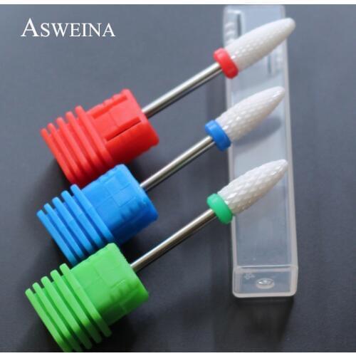 ASWEINA Hot Sell 1Pc High Quality Flame Ceramic Nail Drill Bit Rotary Burr For Electric Manicure Drill Nail Art Tools Nail Salon