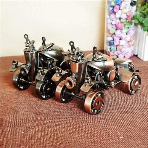 Hand-made metal metal ring iron decoration process beautiful arc with motorcycle metal ring statue placed Easter