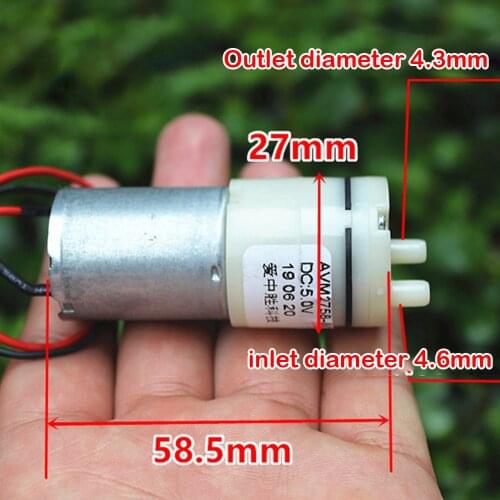 Micro 370 Vacuum Pump Carbon Brush Air Pump Breast Pump DC 3V 5V 6V Large Flow Aquarium Oxygen Air Pump for DIY Sphygmomanometer