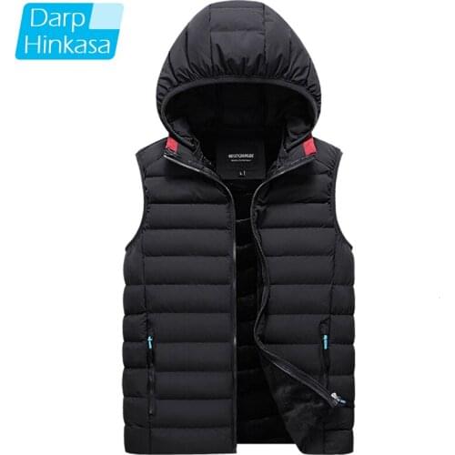 Men Vest Jacket Warm Thick Casual Hooded Sleeveless Vest 2020 Spring Autumn New Fashion Men Waistcoat Jacket