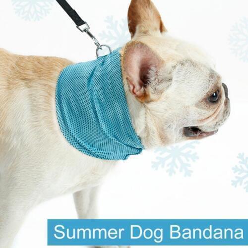 Pet Dog Instant Cooling Collar Harness Scarf Cooling Summer Sunstroke Prevention Cooling Towel Wraps Neck For Small Dogs Cooling