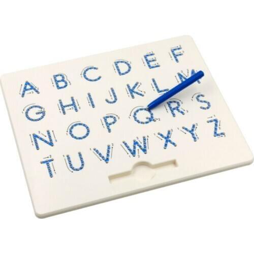 Creative Magnetic Tablet Drawing Board Steel Bead Magnet Stylus Pen Alphabet Numbers Writing Pad Learning Educational Toy