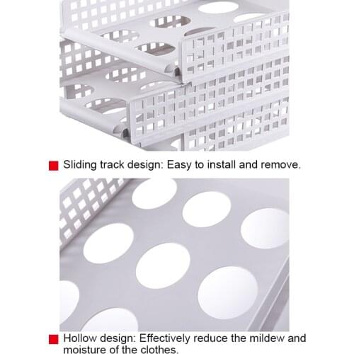 Plastic Storage Rack Stackable Clothes Drawer Style Storage Shelf for Toy Sundries STTA889