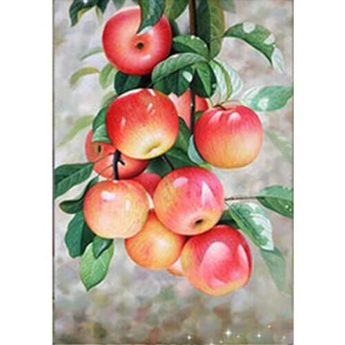 Full Square/Round Diamond Painting fresh apple tree 5d Diamond Embroidered Fruit Cross Stitch home decor FH247
