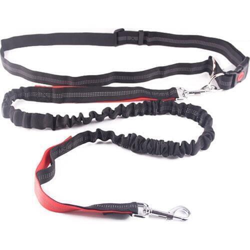 Durable Dogs Leash Running Elasticity Hand Freely Dogs Harness Collar Jogging Lead And Adjustable Waist Rope Dogs Pet Supplies