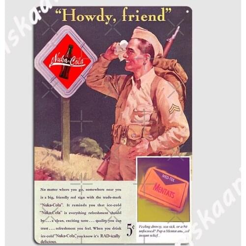 Nuka Cola Advertisement High Quality Metal Sign Retro Cinema Wall pub Wall Plaque Tin sign Poster