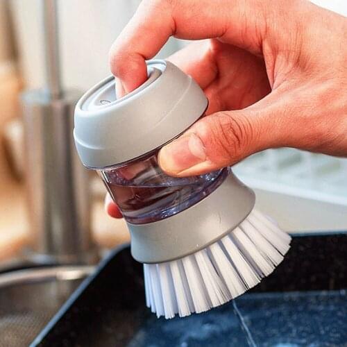 Cleaning Brushes Dish Washing Tool Soap Dispenser Refillable Pans Cups Bread Bowl Scrubber Kitchen Goods Accessories Gadgets