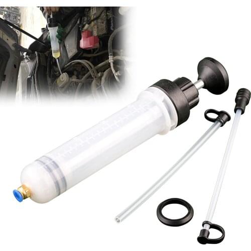 200cc Fluid Syringe Pump Oil Fluid Extractor, for ATVs, Boats, Farm Equipment Industrial Gear Boxes Oil Change Evacuation Pump
