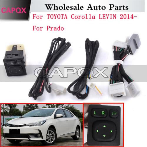 CAPQX 28pin Green Side Rear View Mirror Folding Switch button Connector Wiring Harness Cable For TOYOTA Corolla LEVIN 2014-2017