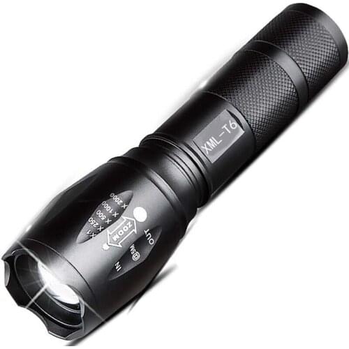 Led flashlight Ultra Bright torch T6 Camping light 5 switch Mode waterproof Zoomable Bicycle Light use 18650 battery
