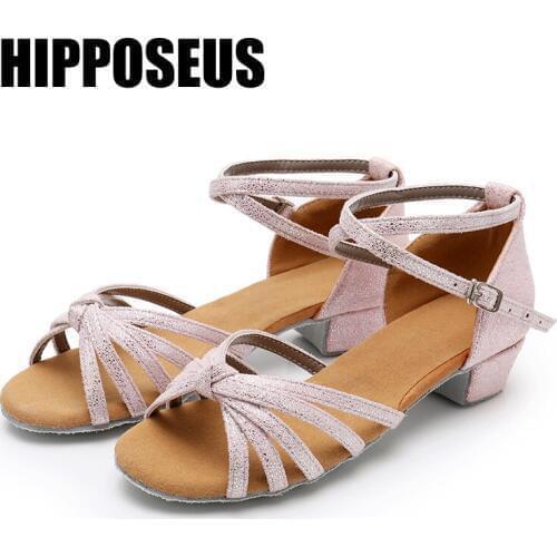 Hipposeus Girls Dance Shoes Ballroom Latin Dance Shoes Soft Sole Women Ladies Tango Samba Practise Dance Shoes Salsa Sandral