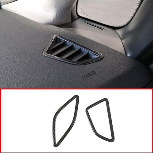 Carbon Fiber For BMW 2 Series F45 F46 218i 220i 2015-18 Car Accessory ABS Dashboard AC Vent Outlet Frame Trim Left Handle driver
