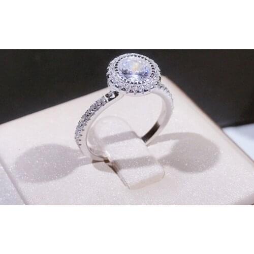 High Qaulity Pure 925 Sterling Silver New Arrived Genuine Cubic Zirconia Mirco Paved Size 6.7.8 Wedding Finger Rings For Women