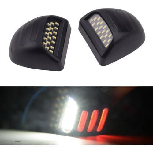 DWCX 2pcs Rear LED License Plate Light Lamp Fit For Cadillac Escalade GMC Sierra Chevy Silverado 15049281 15805196 22794700