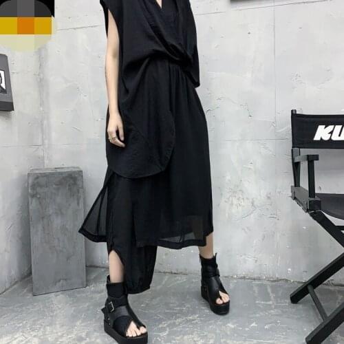 Womens spring and autumn designer new three-dimensional clipping irregular false two fashion large size skirt