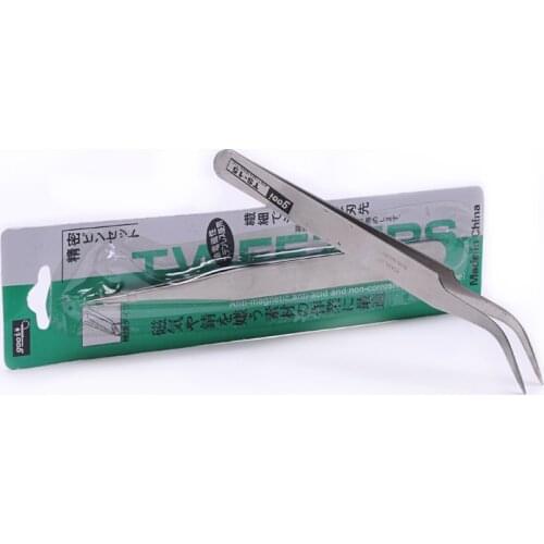 1 pcs Acrylic Gel Nail Art Rhinestones Paillette Nipper bent Picking Tool Nail Tweezer for False Eyelash Tweezer