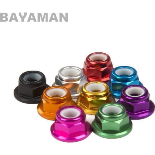10pcs Aluminum Alloy Hexagon Nuts M5 CW CCW Nylon Ring Nuts Lock Anti-loose for RC Multicopter Drones
