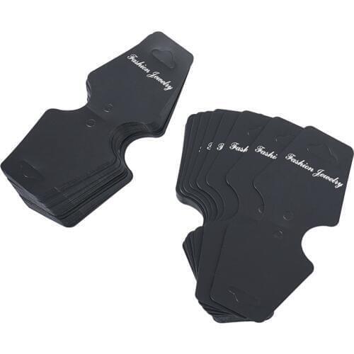 100pcs Plastic Price Tags Necklace Display Cards For Jewelry Bracelets Display Black Price Tags 108x44x0.2mm Drop Shipping