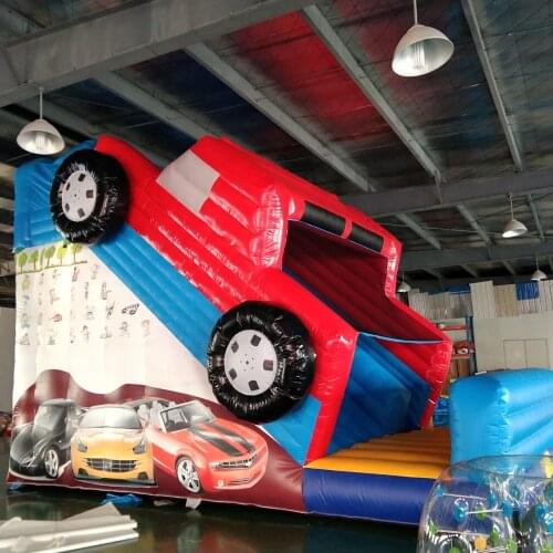 2021 the latest design Factory customized PVC inflatable car shape slide inflatable slide for sale
