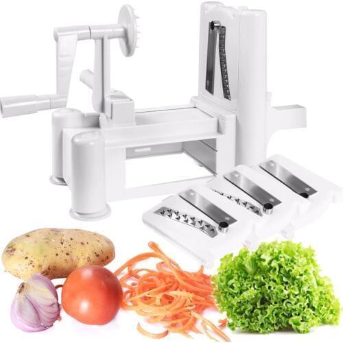 Mandoline Slicer Cutter 3 In 1 Vegetable Spiral Slicer Hand Held Kitchen Food Chopper Dicer Cucumber Graters Vegetable Tools