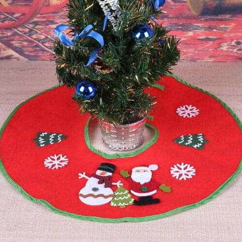 45/60/90cm Christmas Tree Skirt Noel Snowman Santa Clause Kawaii New Year Supplies Christmas Decorations for Home